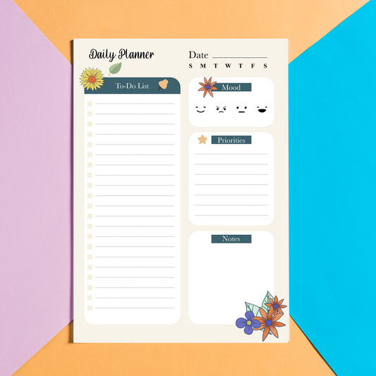 Printable Planner Inserts Daily Page, Front Side