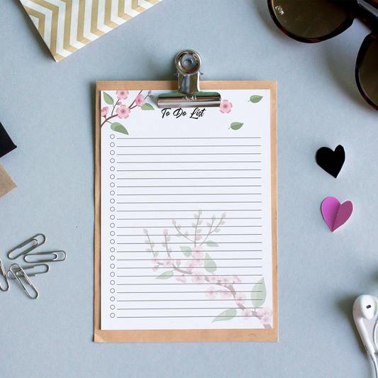 To-Do List Daily Planner Flower Prints